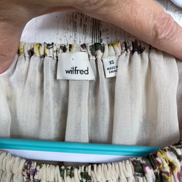 Aritzia Wilfred Talence Off the Shoulder blouse top XS floral boho cottagecore - Picture 2 of 9